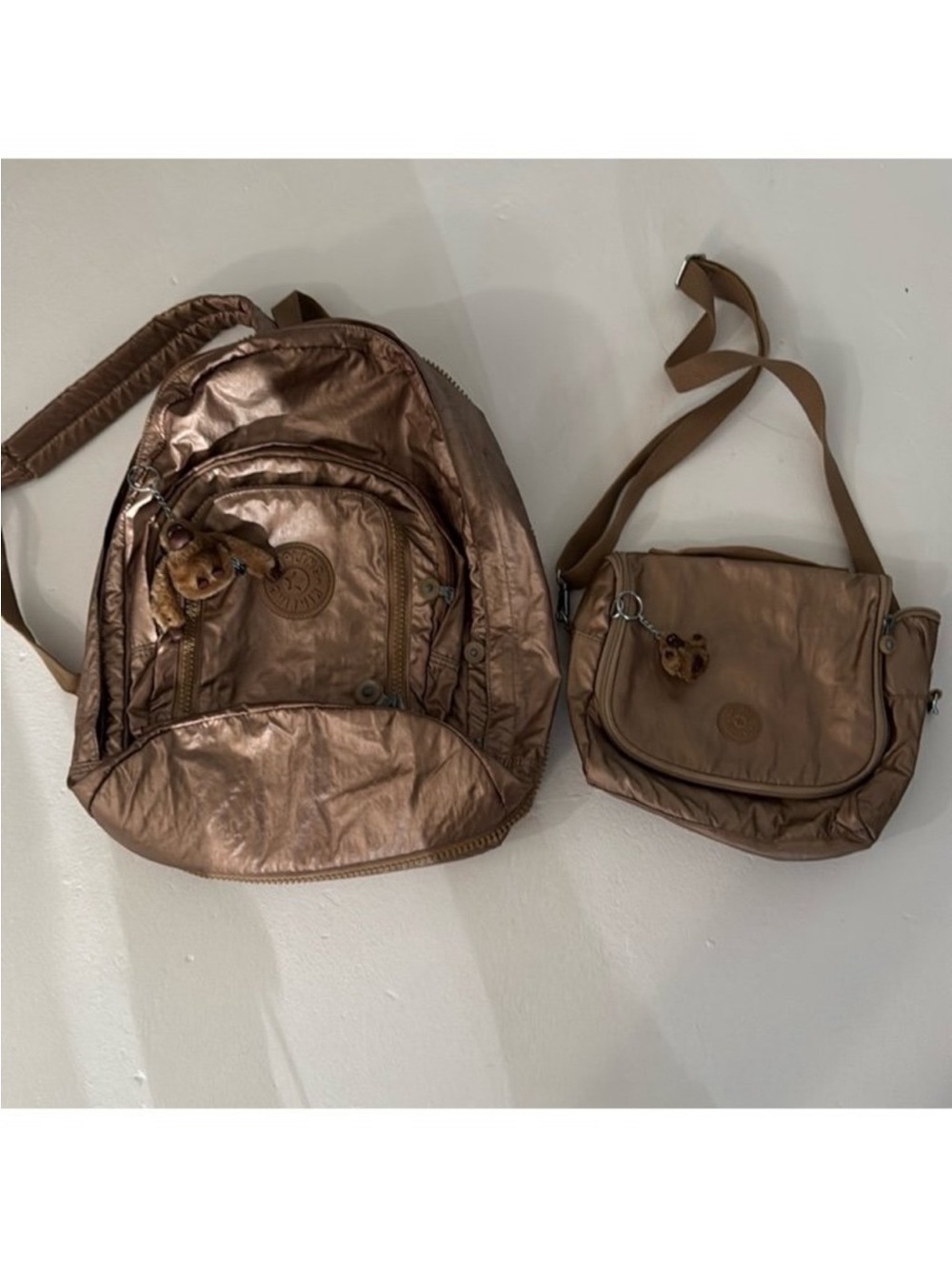 Metallic Bronze Women's Backpack - Lightweight Everyday Backpack